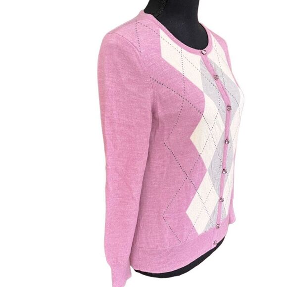Talbots Petites Pure Italian Merino wool cardigan button front sweater, size M - Picture 4 of 7